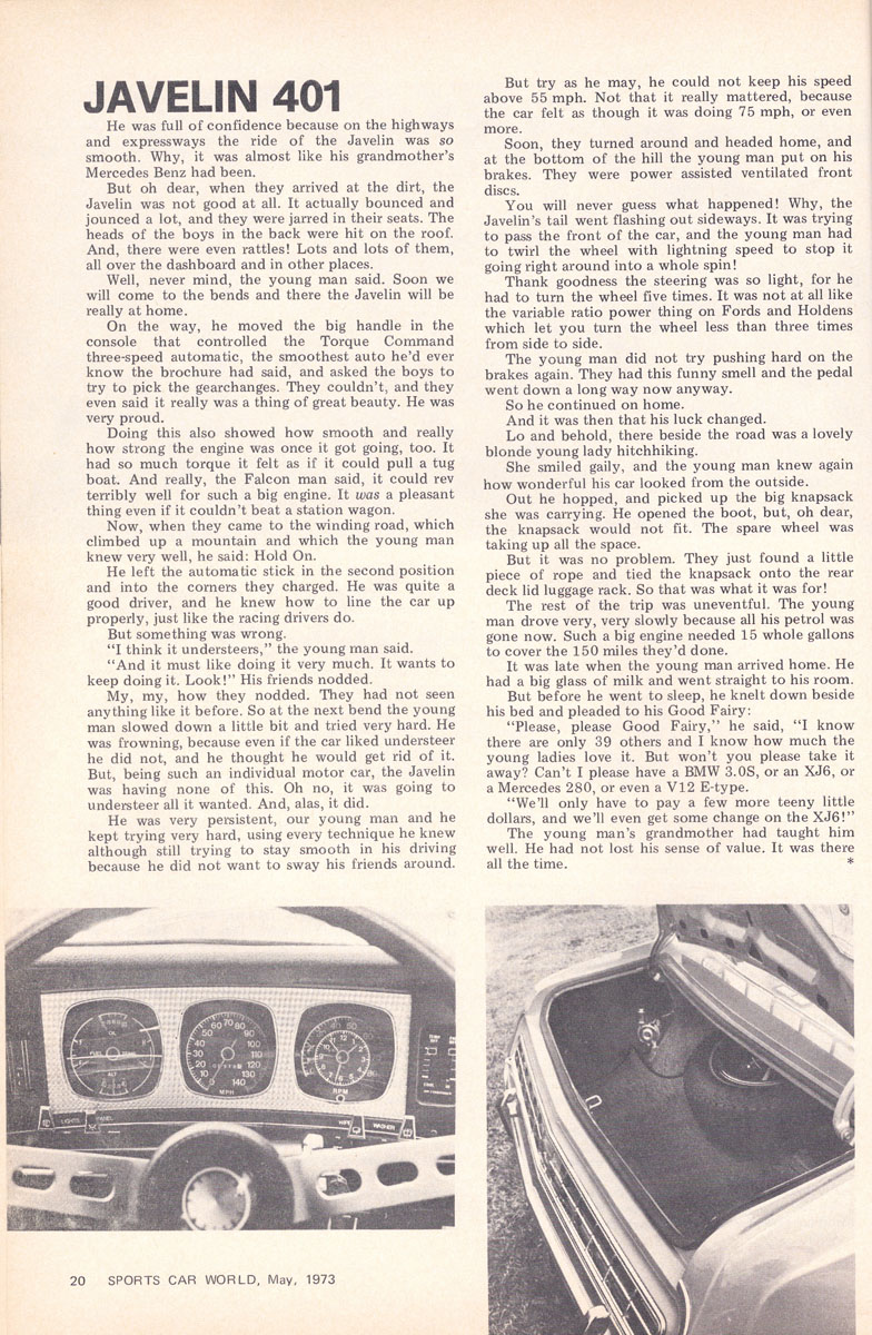 Sports Car World May 1973 page 3